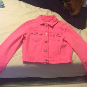 Hollister cropped jean jacket